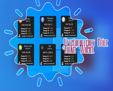 Crypto price ticker widget